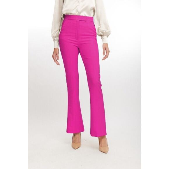 Generation Love Lucca Crepe Pants High Rise Flared Leg Retro Hot Pink Size 4 NEW